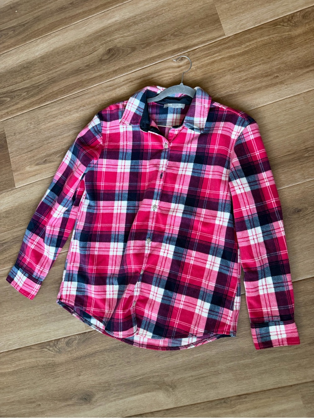 Riders by Lee Pink Plaid Button-Down Shirt for Girls
